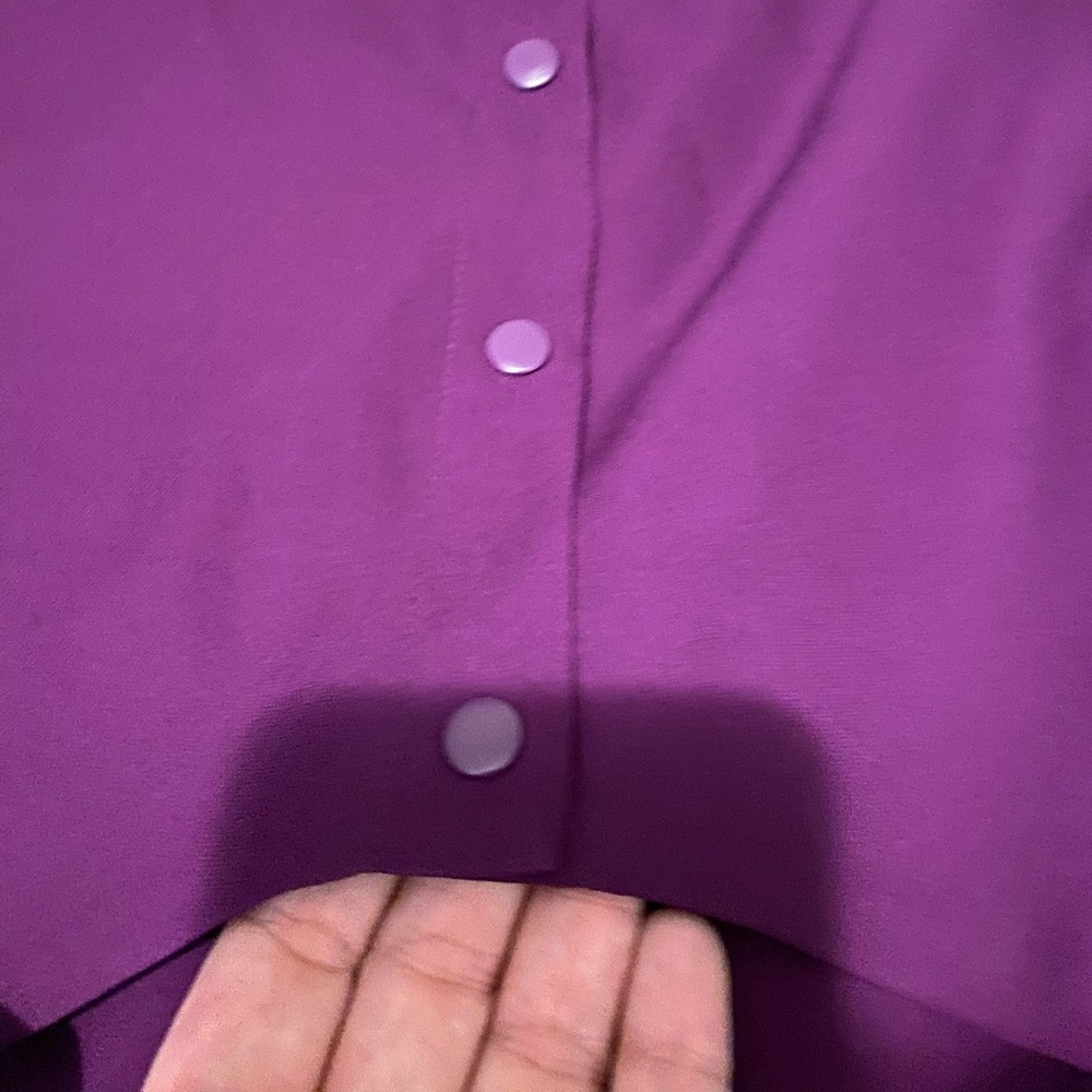 Alice + Olivia purple silk and leather party dress with cutout at back - Picture 10 of 13